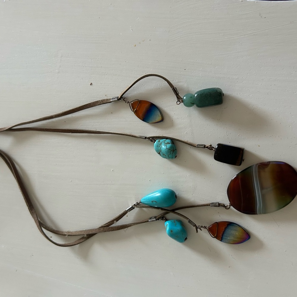Bohemian Multi-Stone Pendant Necklace